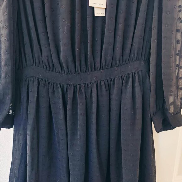 NWT Rebecca Taylor Clip-Dot Shirt Dress SPRING SUMMER VACATION - Picture 7 of 7